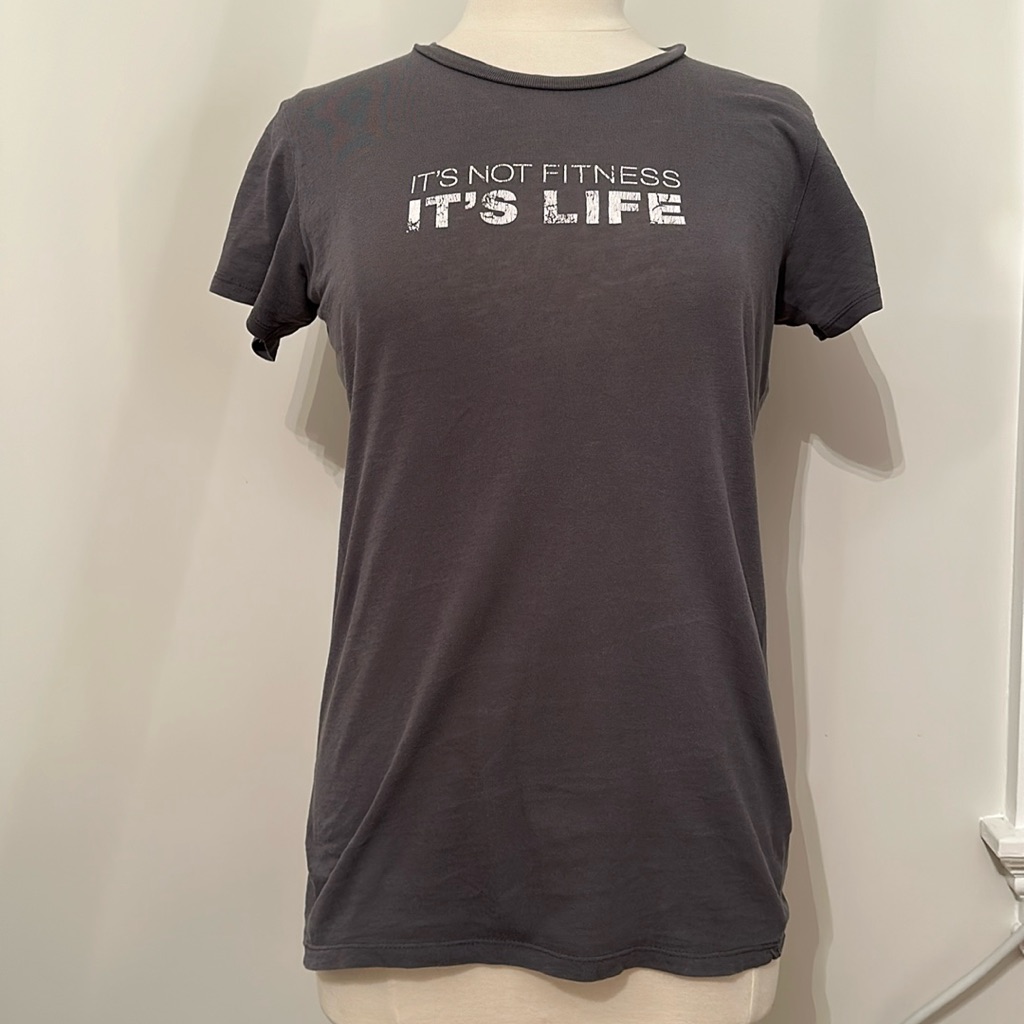 Equinox Fitness. Vintage Grey Tee Shirt Cotton